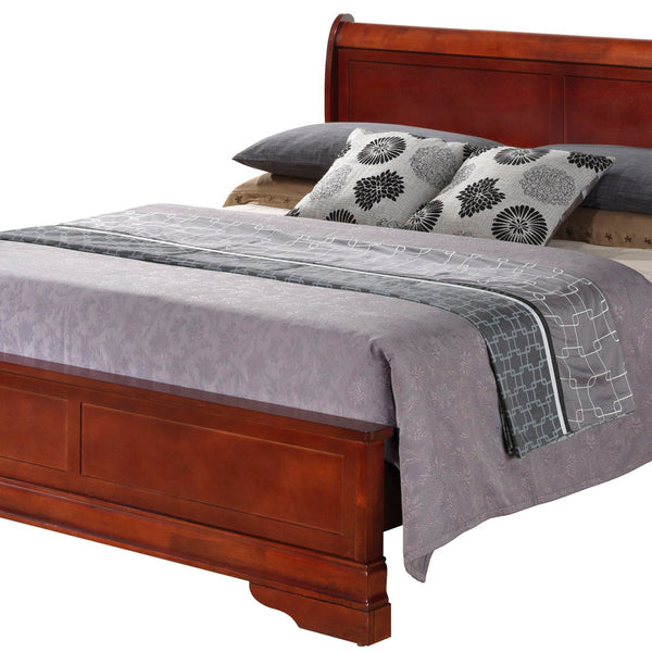Sleigh Bed With Low Footboard