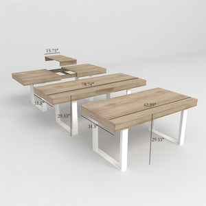 Extendable Dining Room Table for 6-10