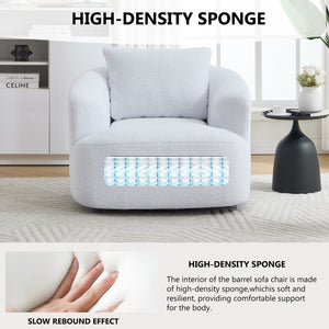 360° Swivel Round Upholstered Comfy Chair