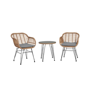 Antibes - 3 Piece Outdoor Patio Conversation Set