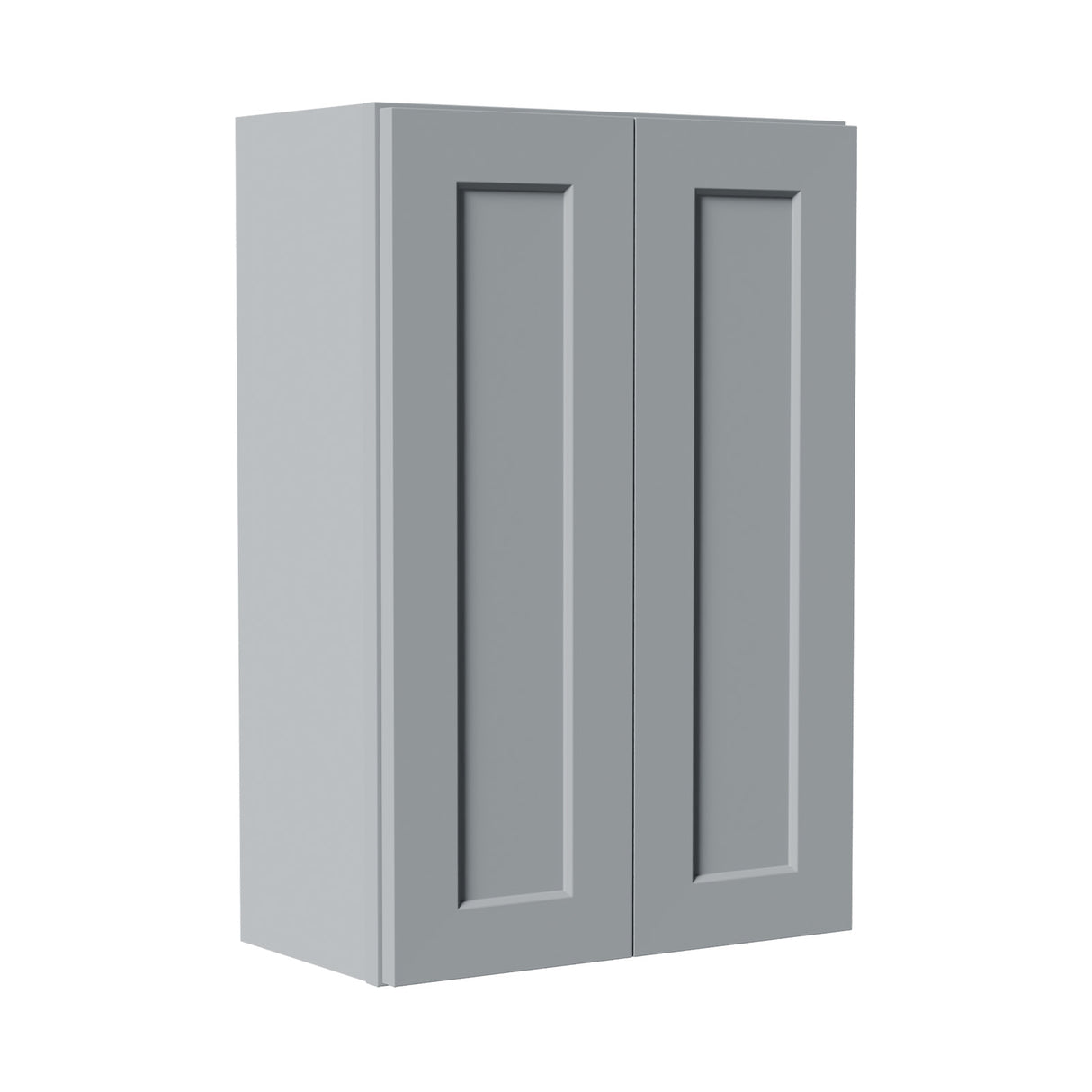 Gray Shaker Solid Wood Wall Cabinet with Soft-Close Doors