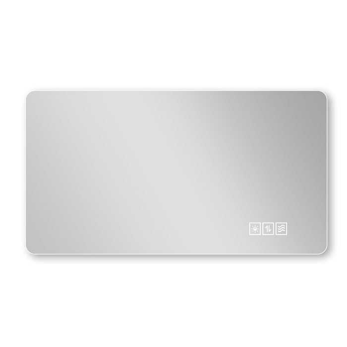 Wall Mounted Bathroom Full Length Makeup Mirror with 3 Color Lighting - Clear