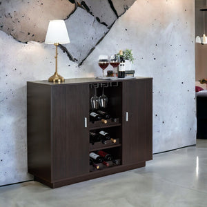 Hazen - Wine Cabinet II - Espresso - Best Buy Furniture