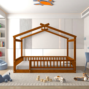 Bed House Bed Frame With Fence
