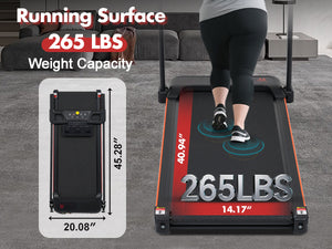 Portable Treadmill with 8% Incline and 265 lb Capacity