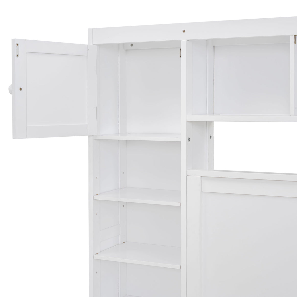 Bed With All In One Cabinet, Shelf And Sockets, Trundle