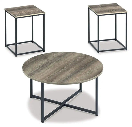 Wadeworth - Occasional Table Set (Set of 3) - Brown / Beige - Best Buy Furniture