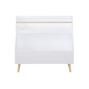 Kids Bookcase, Children Book Organizer Toy Storage Cabinet - White