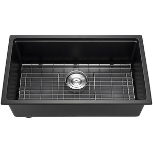 30 Inch Granite Kitchen Sink Undermount Single Bowl Drop-In Basin for RV Bar