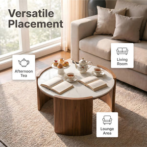 Modern Round Sintered Stone Coffee Table