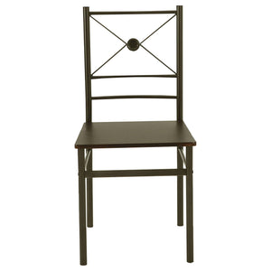 5 Piece Rectangle Dining Set With Tubing Base