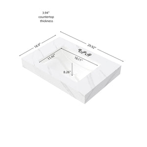 30" MURI Carrara Bathroom Vanity