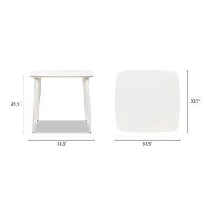 Santorini 33.5" Square Outdoor Patio Table