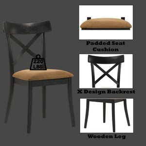 Hillary - Side Chair (Set of 2) - Black / Brown