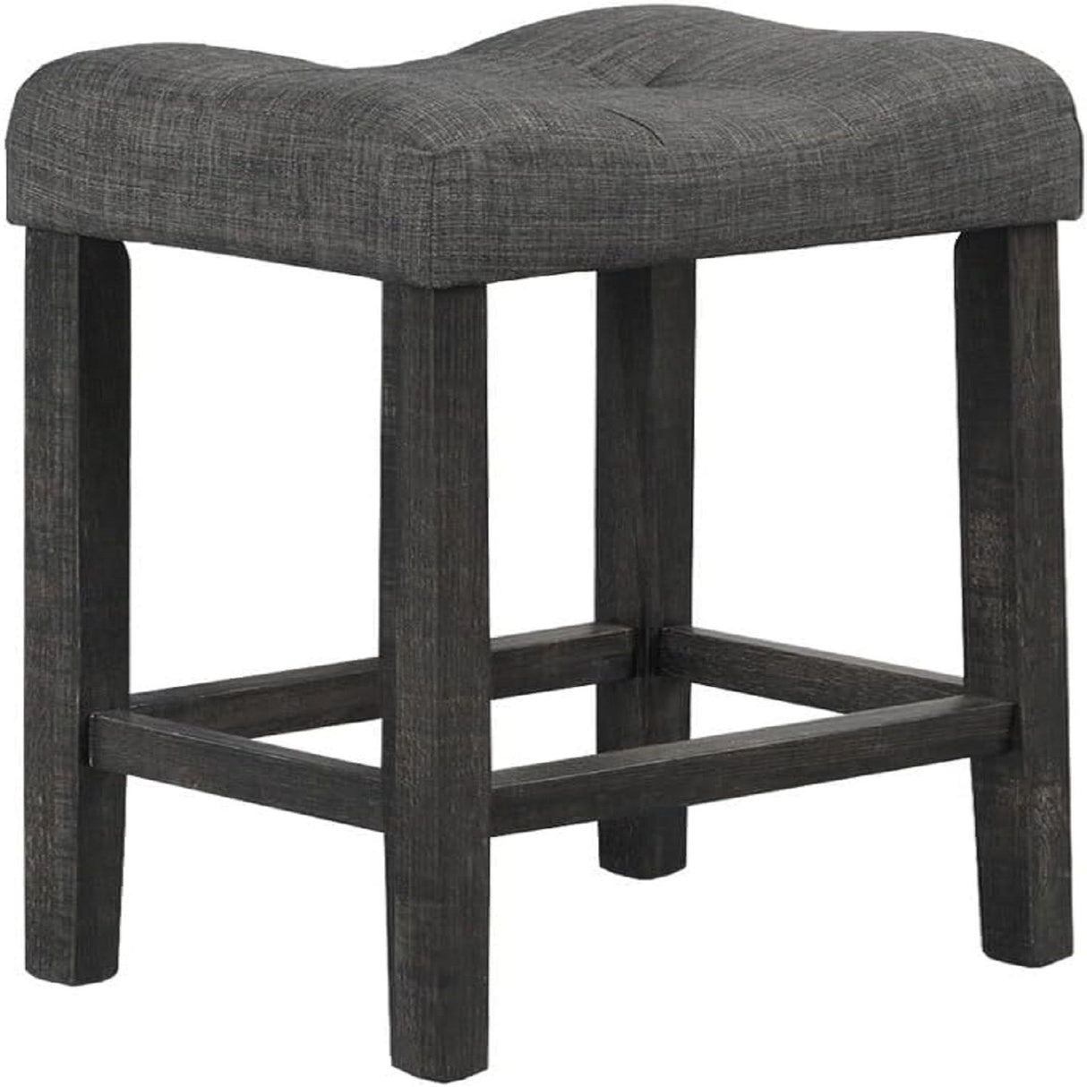 Transitional Counter Dining Set With 4 Tufted Stools