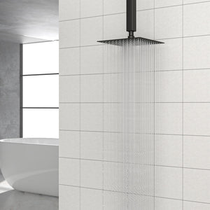 8" Square Rain Shower Head, Ceiling / Wall Mount Stainless Steel Bath Fixture