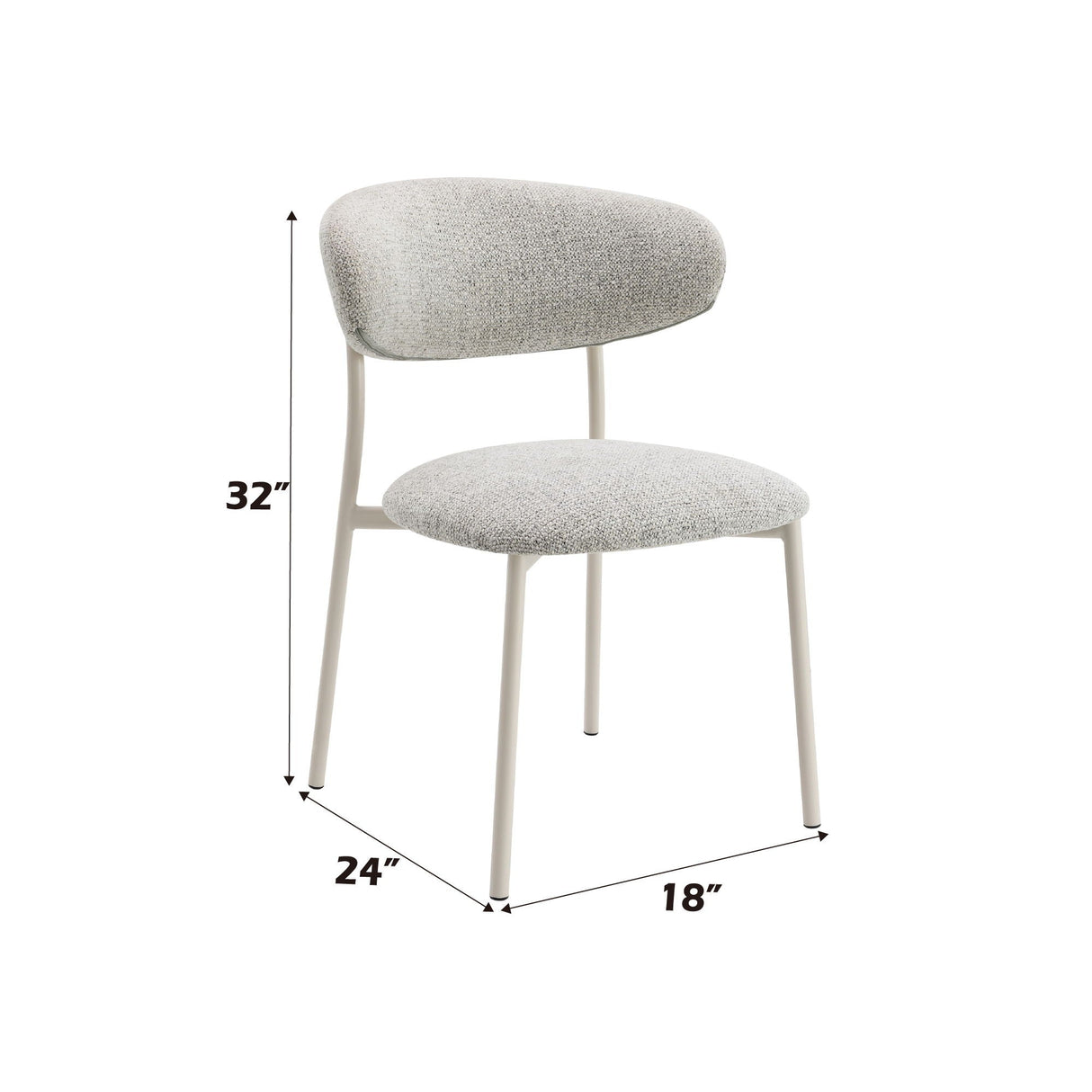 Kalam - Fabric Side Chair (Set of 2) - Light Gray - Best Buy Furniture