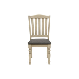 Dining Chair, Upholstered, Side, Transitional (Set of 2) - Gray