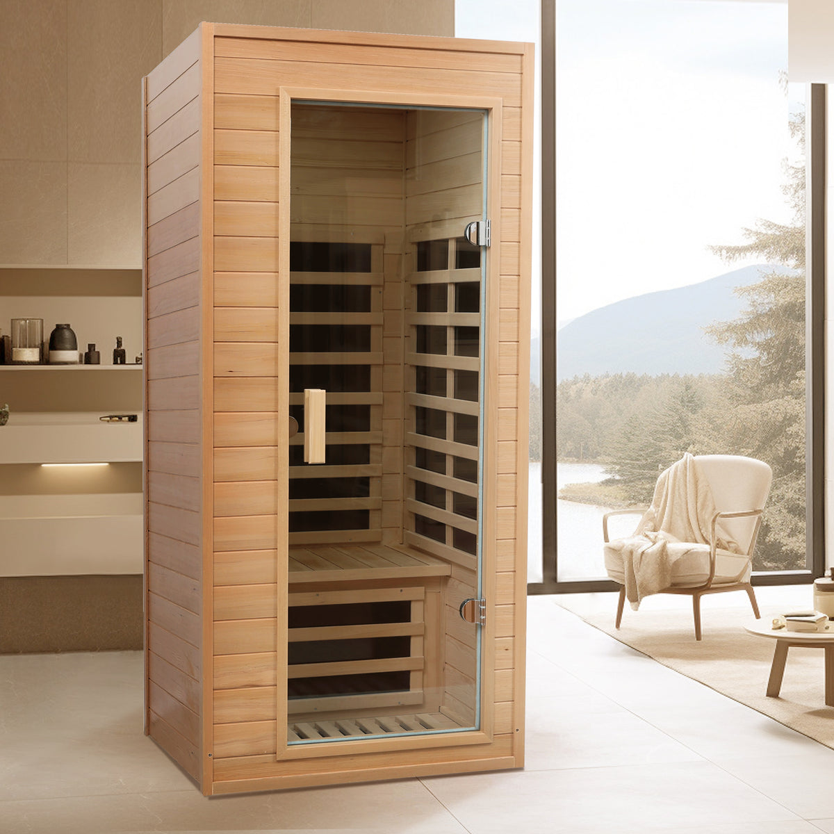 Hemlock One-Person Far Infrared Indoor Sauna Room