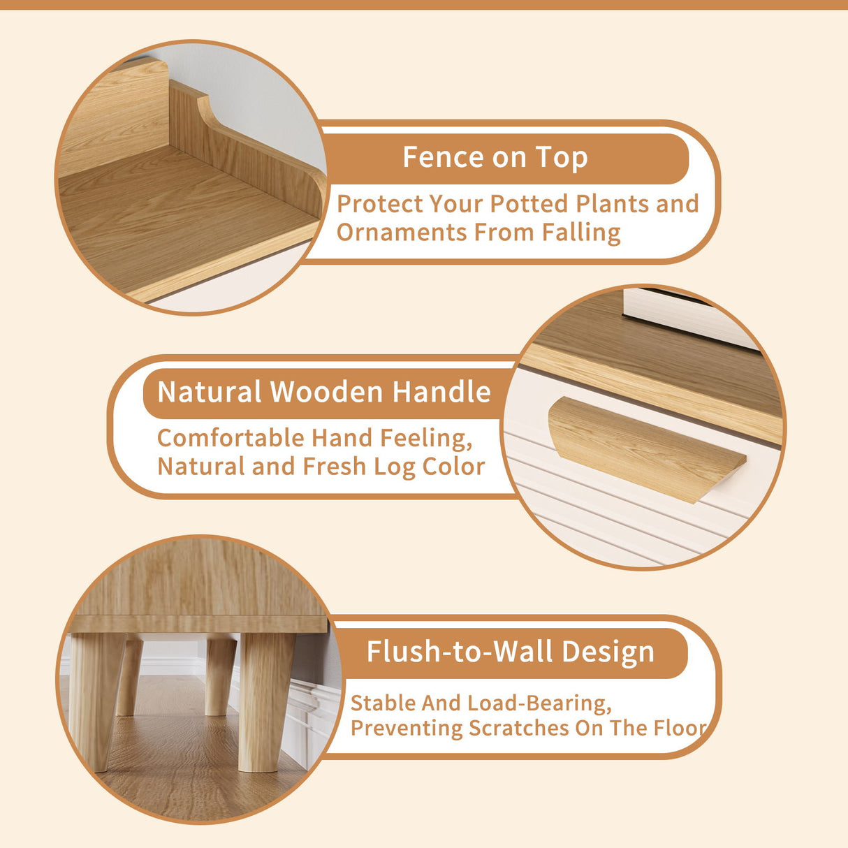 Shoe Storage Cabinet With 2 Flip Drawers, Compact Entryway Organizer - Natural / White