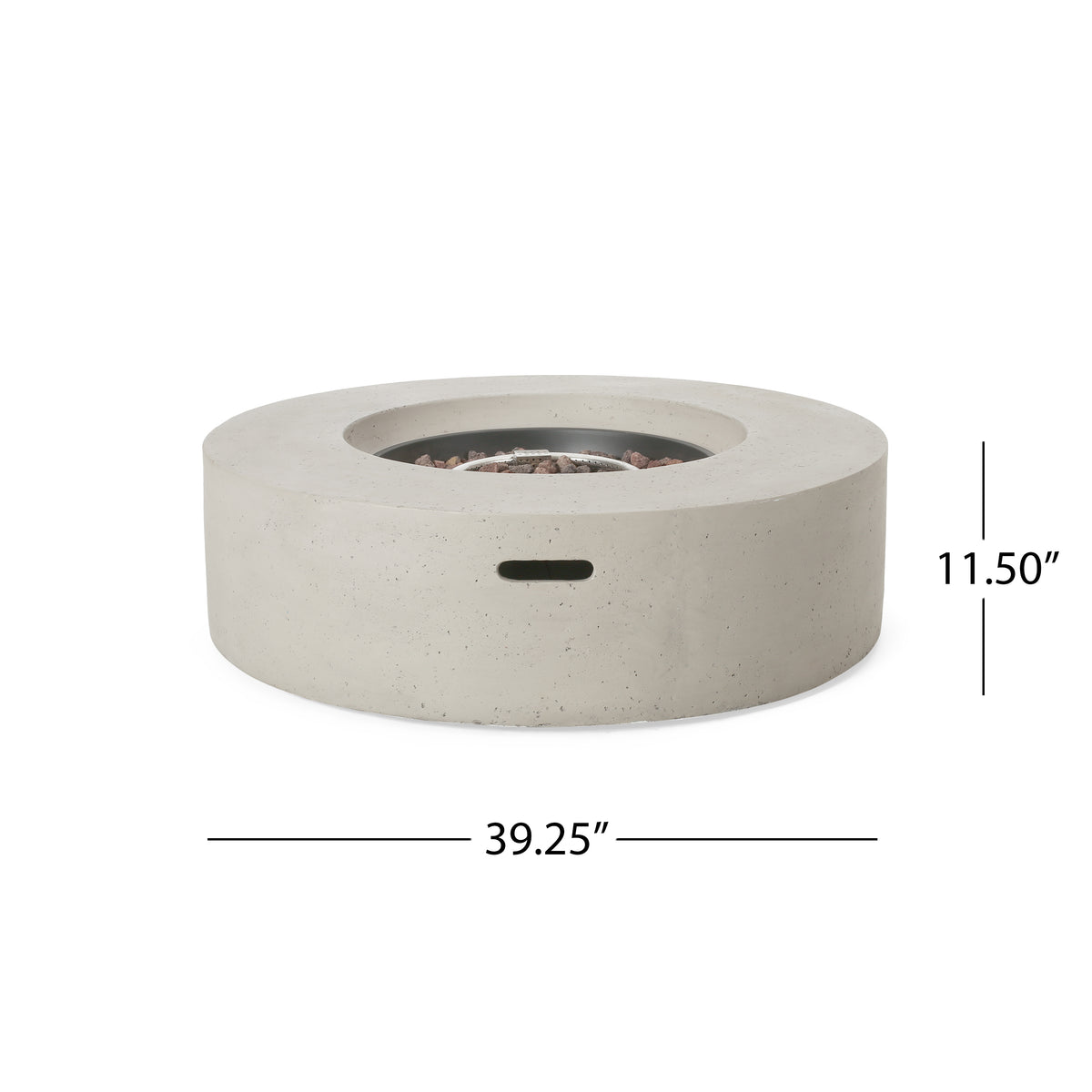 Outdoor 50,000 BTU Round MgO Concrete Propane Fire Pit