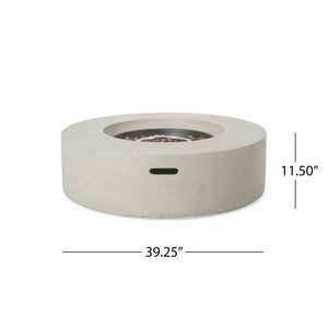 Outdoor 50,000 BTU Round MgO Concrete Propane Fire Pit