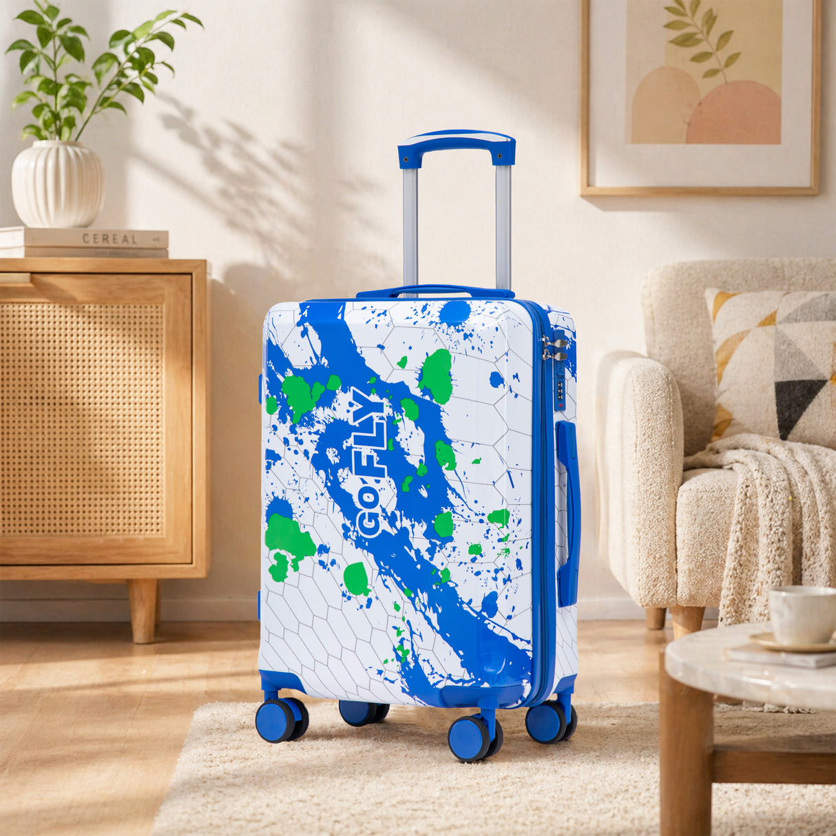 20 Inch PC Spinner Wheel Luggage - Blue