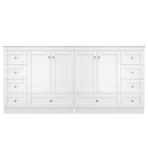 Shaker Free Standing Bathroom Vanity Cabinet & Sink, Soft Close Drawers, Soft Close Doors