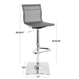 Mirage - Contemporary Adjustable Barstool With Swivel