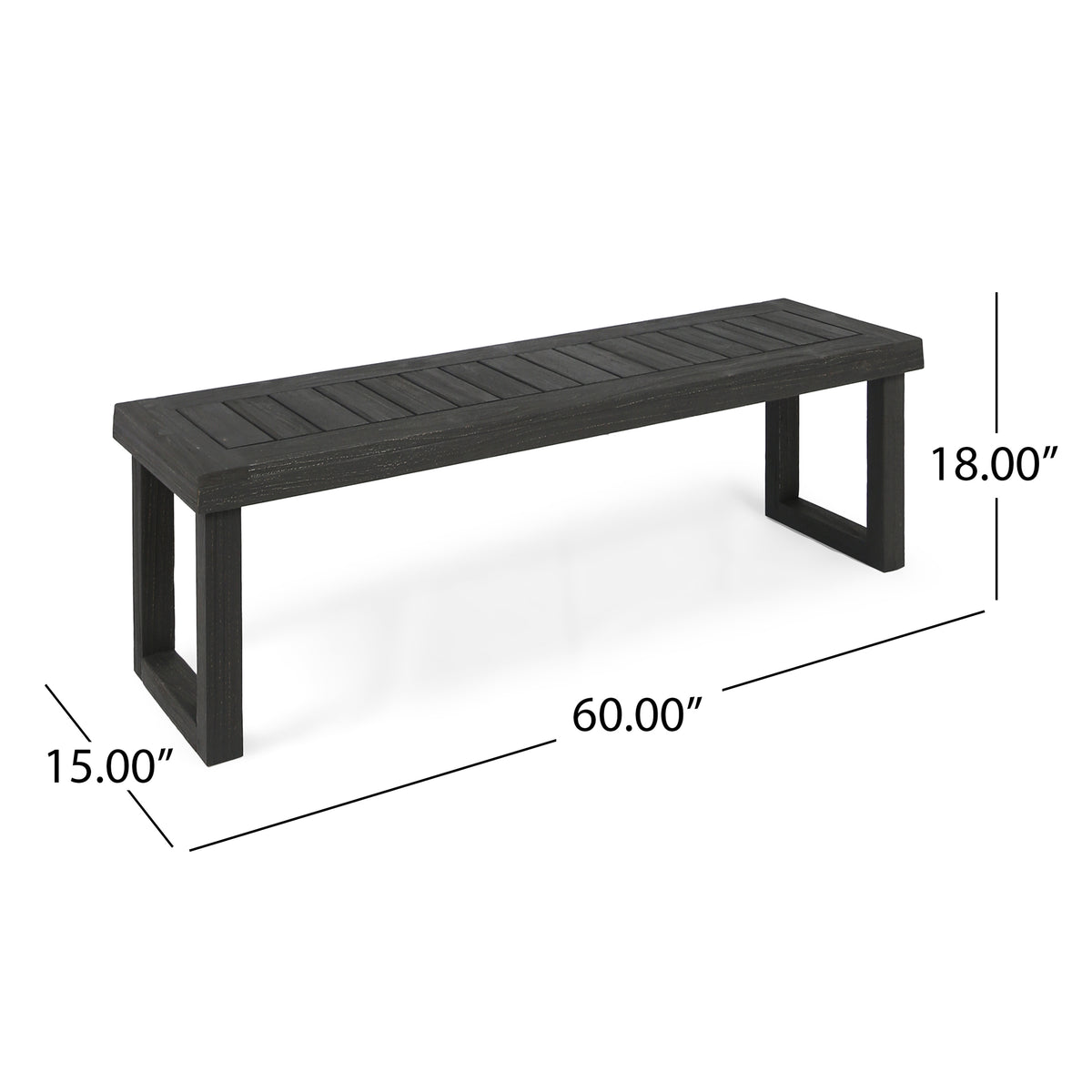 2-Piece Solid Acacia Wood Outdoor Dining Set