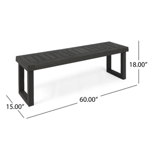 2-Piece Solid Acacia Wood Outdoor Dining Set