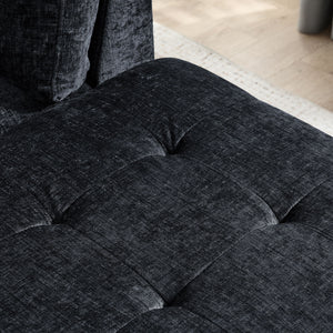 L-Shaped Sectional Sofa With Chaise And Storage Ottoman, Includes 2 Pillows