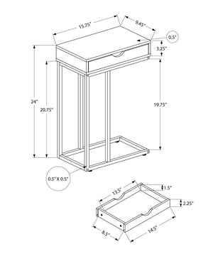 Accent Table, C - Shaped Contemporary & Modern Versatile Design - Best Buy Furniture