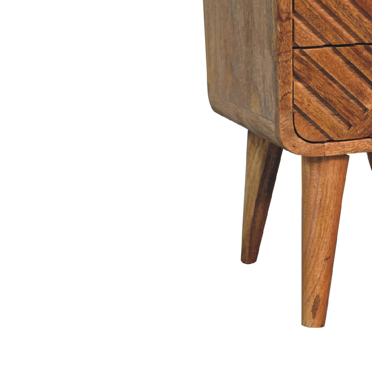 Solid Wood Mini Lille Curved Nightstand