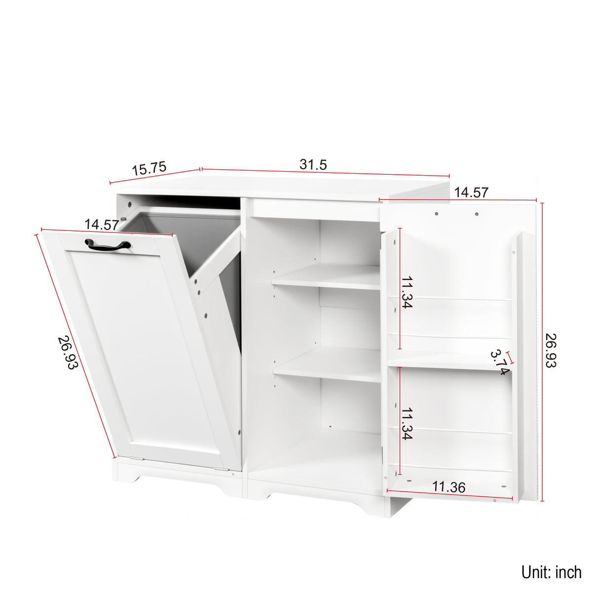Laundry Cabinet with Tilt-Out Hamper