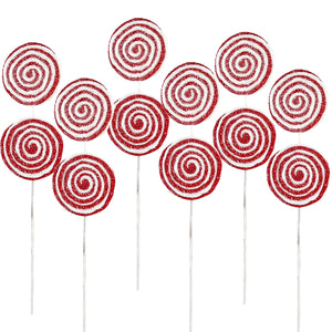 19x7" Iced Lollipop Spray - Set of 6