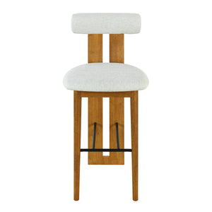 Renee Indoor Wooden Upholstered Barstool