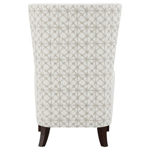 Lindstrom - Wingback Accent With Contoured Back - Ivory White