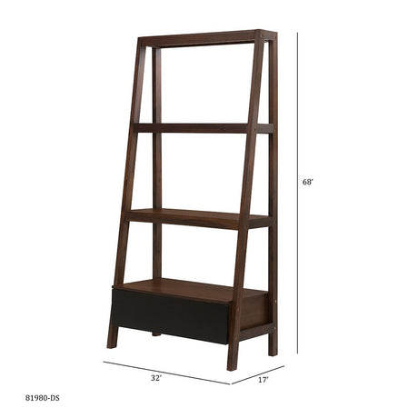 Ladder Shelf, Ladder Style Display Shelf - Natural Wood / Brown