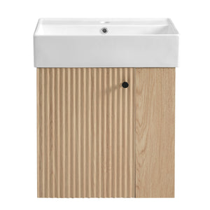 Modern Floating Bathroom Vanity With Ceramic Basin Perfect For Small Bathrooms