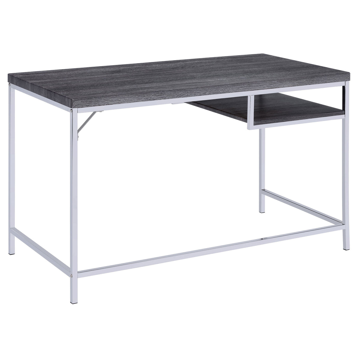 Rectangular Writing Desk, Compact Size For Home Office - Gray