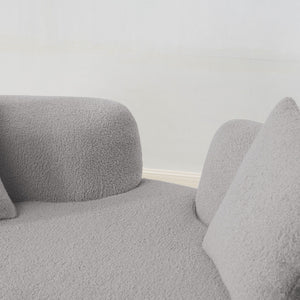 Modern Curved Loveseat