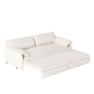 Queen Pull Out Sofa Bed With Side Storage