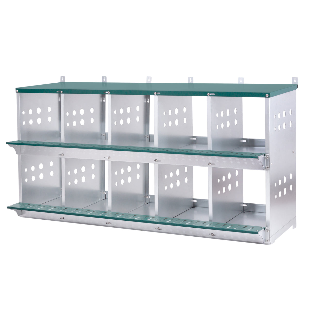 10-Bay Metal Nest Box for Hens and Ducks