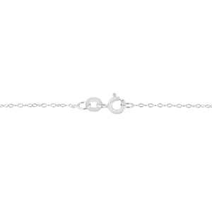 AGS Certified 10K White Gold 1/5 Cttw Bezel Set Round Diamond Solitaire 16-18" Adjustable Pendant Necklace (H-I Color, SI1-SI2 Clarity)