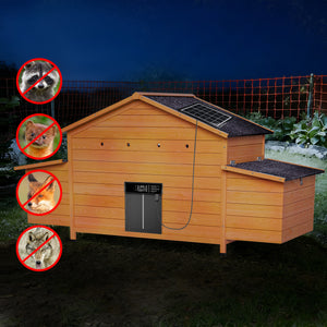 Automatic Chicken Coop with Solar-Powered Door and Ventilation