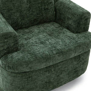 Modern Swivel Barrel Chair With Dual-Layer Cushion