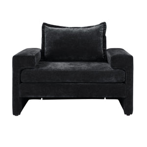 Upholstered Accent Chair With Wide Armrests And Ergonomic Back Support