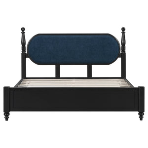 Queen Bed Frame, Solid Wood Platform with Slats