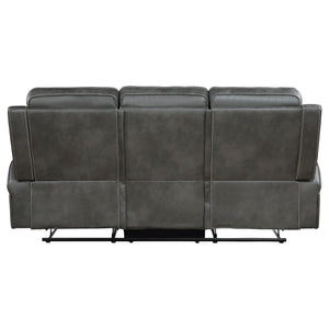 Forrest - Motion Reclining Sofa Comfort With Elegant Tufting And Wide Track Arms - Gray